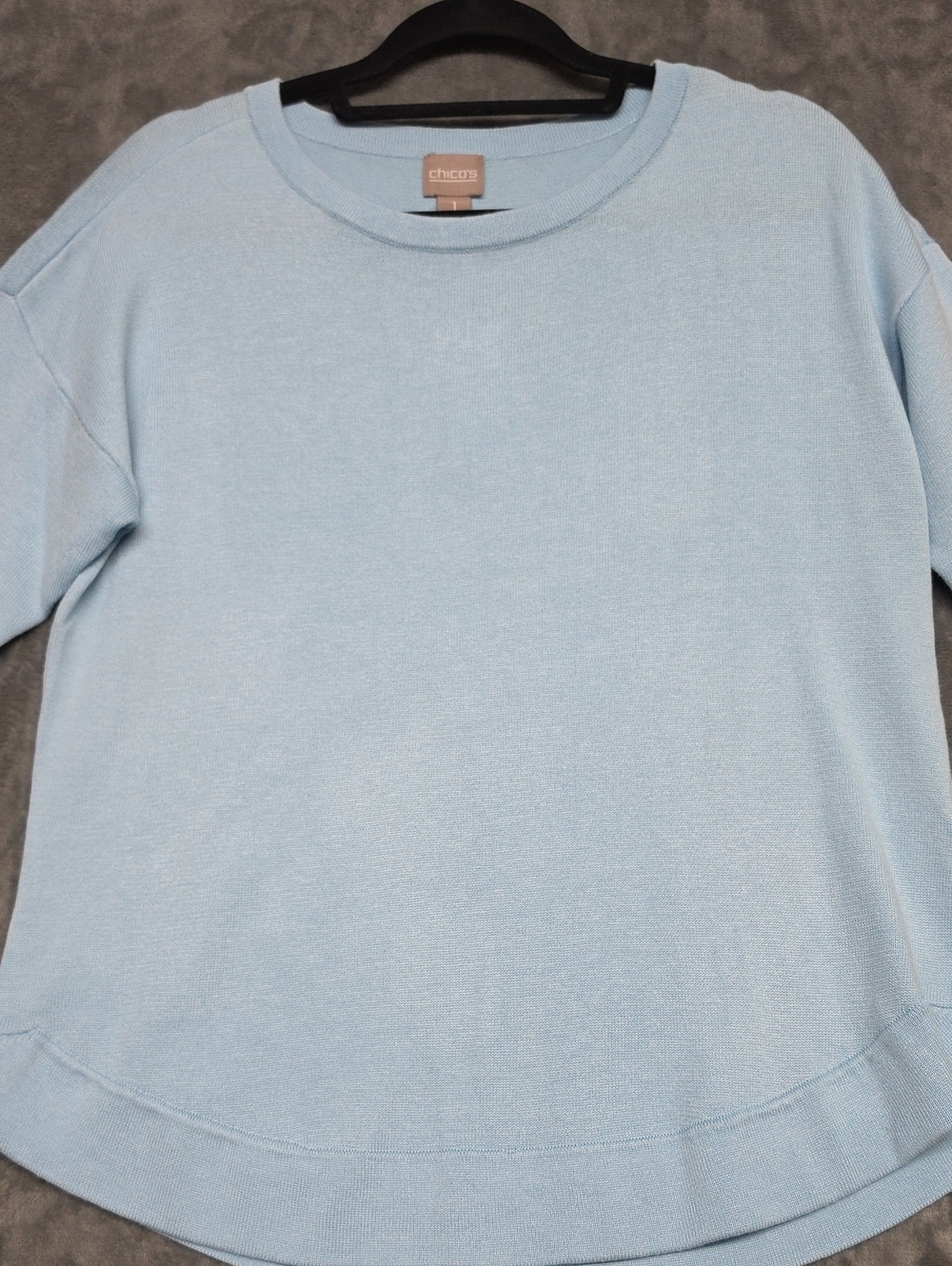 Chico's Pale Blue Crewneck Sweater